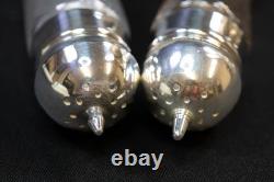 Antique Silver Plate & Glass Cruet/Condiment Caddy 6 Pc Set All Original Bottles