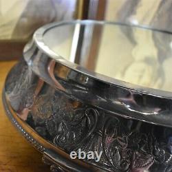 Antique Silver Plate Mirrored Cake Stand Table Centrepiece Wedding Display