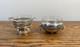 Antique Silver Plate Ornate Salts Cruet With Original Glass Liners