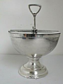 Antique Silver Plate Soda Fountain Condiment Holder for Ice Cream Sundaes