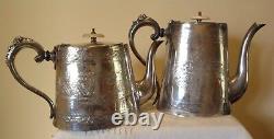 Antique Silver Plate Tea Coffee Set-DANIEL & ARTER England