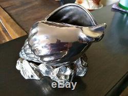 Antique Silver Plate Victorian Shell Nautilus Spoon Warmer