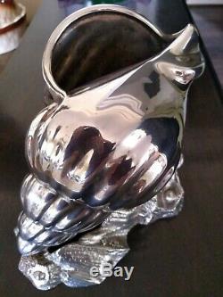 Antique Silver Plate Victorian Shell Nautilus Spoon Warmer