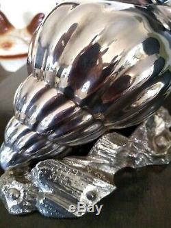 Antique Silver Plate Victorian Shell Nautilus Spoon Warmer