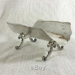 Antique Silver Plated Asparagus Tray Rack Bread Holder Trough Original French