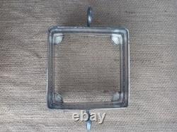 Antique Silver Plated Bee Finial Fretwork Frame Glass Liner Preserve Pot c. 1900