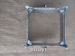 Antique Silver Plated Bee Finial Fretwork Frame Glass Liner Preserve Pot c. 1900