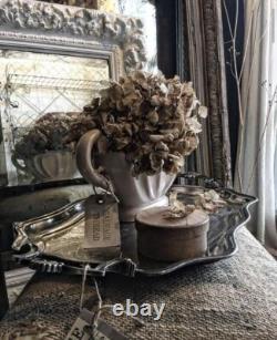 Antique Silver Plated Bee Finial Fretwork Frame Glass Liner Preserve Pot c. 1900