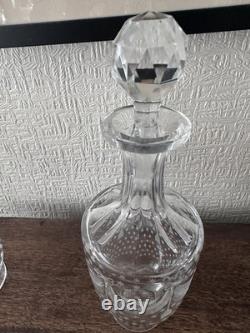 Antique Silver Plated Cruet Set 3 Glass Bottles Decanter Stand Ram Head