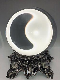 Antique Silver Plated Crystal Ball Oracle Ormolu Paranormal 10