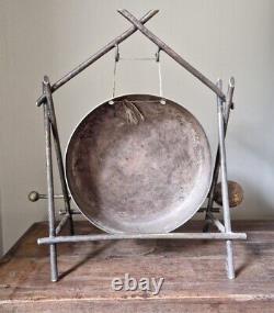 Antique Silver Plated Dinner Gong