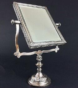 Antique Silver Plated Dresser Vanity Mirror Norblin Warszawa Poland