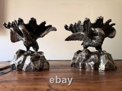 Antique Silver Plated Eagle Salts Regency Classical Vases shell georgian roman Antique Silver Plated Eagle Salts Regency Classical Vases shell georgian roman