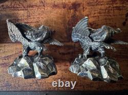 Antique Silver Plated Eagle Salts Regency Classical Vases shell georgian roman Antique Silver Plated Eagle Salts Regency Classical Vases shell georgian roman