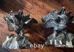 Antique Silver Plated Eagle Salts Regency Classical Vases shell georgian roman Antique Silver Plated Eagle Salts Regency Classical Vases shell georgian roman