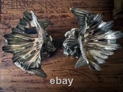 Antique Silver Plated Eagle Salts Regency Classical Vases shell georgian roman Antique Silver Plated Eagle Salts Regency Classical Vases shell georgian roman