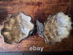 Antique Silver Plated Eagle Salts Regency Classical Vases shell georgian roman Antique Silver Plated Eagle Salts Regency Classical Vases shell georgian roman