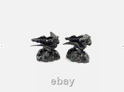 Antique Silver Plated Eagle Salts Regency Classical Vases shell georgian roman Antique Silver Plated Eagle Salts Regency Classical Vases shell georgian roman