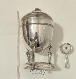 Antique Silver Plated Egg Coddler Warmer with Burner & Egg Holder Walker&Hall