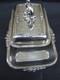 Antique Silver Plated Entree Serving Dish with Lid & Ornate Handle 1900's ART