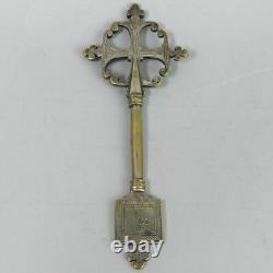 Antique Silver Plated Ethiopian Hand Cross C. 1900 112 Grams