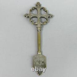 Antique Silver Plated Ethiopian Hand Cross C. 1900 112 Grams