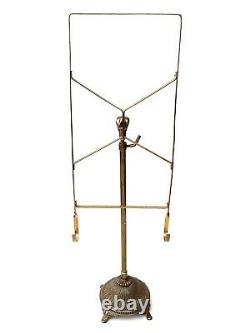 Antique-Silver Plated/Gilded Brass-Gimbal Telescopic Sheet Music Stand-c1905