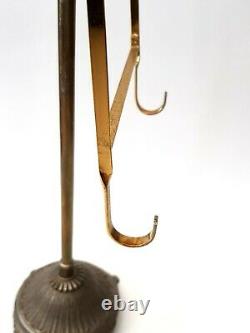 Antique-Silver Plated/Gilded Brass-Gimbal Telescopic Sheet Music Stand-c1905