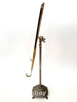 Antique-Silver Plated/Gilded Brass-Gimbal Telescopic Sheet Music Stand-c1905