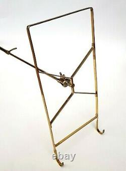 Antique-Silver Plated/Gilded Brass-Gimbal Telescopic Sheet Music Stand-c1905