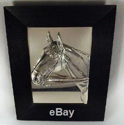 Antique Silver Plated Horse Head Plaque Arts & Crafts Frame H. Von Gladbeck