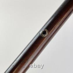 Antique Silver Plated Horse Head Topped Hardwood Walking Stick 95cm