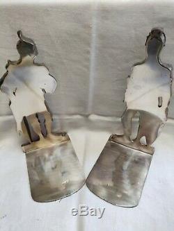 Antique Silver Plated Medieval Knight Bookends