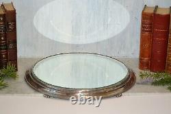 Antique Silver Plated Mirror Plateau Pairpoint Mfg Art Deco Quadruple Plate