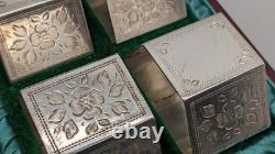 Antique Silver Plated Napkin Rings By Punshon & Son 1900s In Original Box