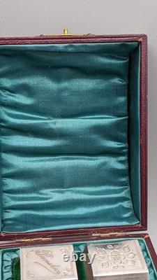 Antique Silver Plated Napkin Rings By Punshon & Son 1900s In Original Box