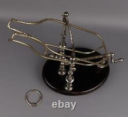 Antique Silver Plated Wine Bottle Cradle Mechanical Decanter, France c1900