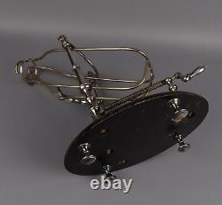 Antique Silver Plated Wine Bottle Cradle Mechanical Decanter, France c1900