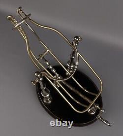 Antique Silver Plated Wine Bottle Cradle Mechanical Decanter, France c1900