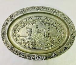 Antique Silver Vintage Silver. Judaica Antique Original Silver Plate Tray