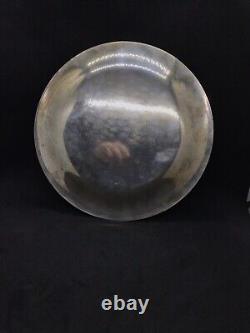 Antique Solid SILVER Islamic Arabic Calligraphy Large Dish Or Plate Scrap 317 Gr