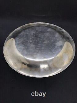 Antique Solid SILVER Islamic Arabic Calligraphy Large Dish Or Plate Scrap 317 Gr