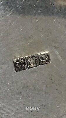 Antique Solid SILVER Islamic Arabic Calligraphy Large Dish Or Plate Scrap 317 Gr