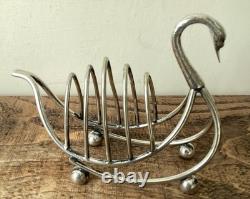 Antique Swan Toast Rack Silver Plated C. 1920 N