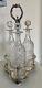 Antique Tantalus Silver Plated With 3 Tall Crystal Decanters