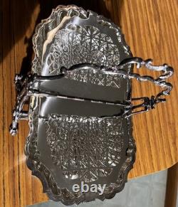 Antique Thomas Webb & Sons England Silver Plated Biscuit Barrel Victorian Rare