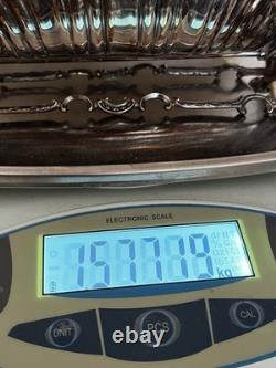 Antique Thomas Webb & Sons England Silver Plated Biscuit Barrel Victorian Rare