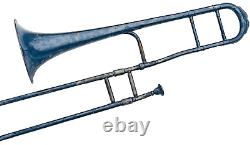 Antique Trombone KING 1910 HN. WHITE Cleveland Ohio Silverplate Music Instrument