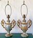 Antique Trophy Lamps in Silver Plate A Pair