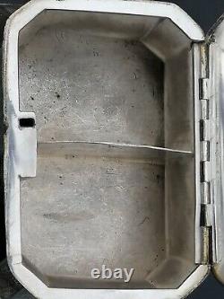 Antique Twin Section Tea Caddy Old Sheffield Silver Plate Victorian Rare